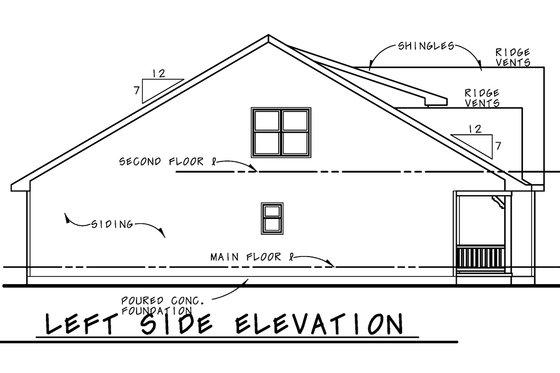 Exterior - Other Elevation for Farmhouse House Plan #20-2411 - 4 bed, 3.5 bath