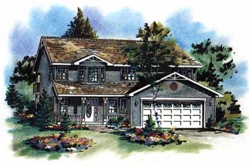 Dream House Plan - Farmhouse Exterior - Front Elevation Plan #18-210