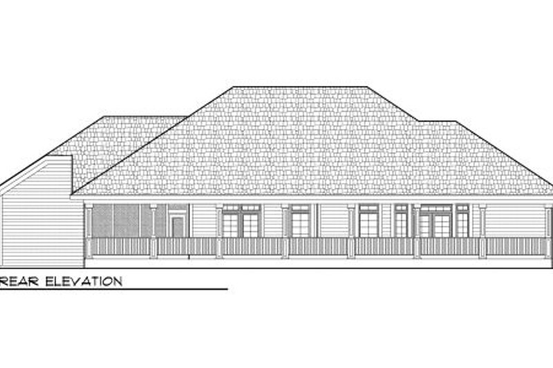 House Plan Design - Exterior - Rear Elevation for Traditional House Plan #70-979 - 3 bed, 2.5 bath