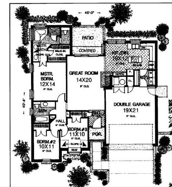 Colonial Floor Plan - Main Floor Plan #310-748