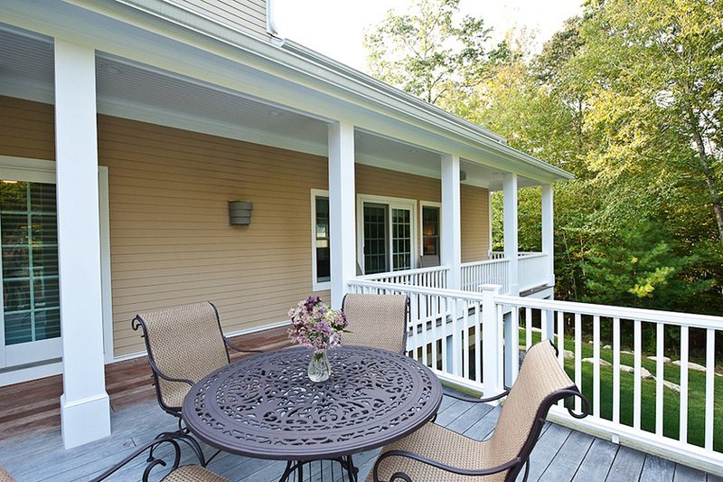 Architectural House Design - Rear deck - 3500 square foot Country Home