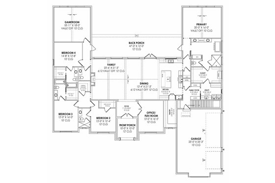 Floor Plan - Other Floor for Tudor House Plan #1096-15 - 4 bed, 4.5 bath