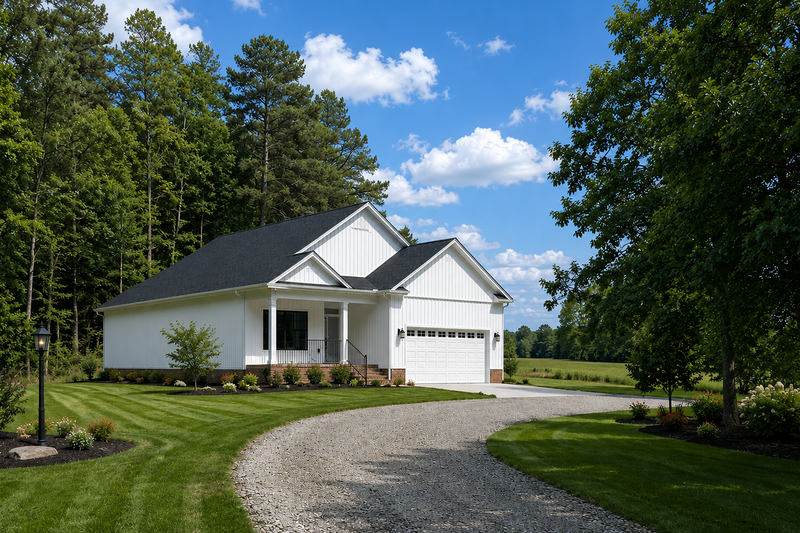 Dream House Plan - Exterior - Front Elevation 3 for Farmhouse House Plan #20-2355 - 2 bed, 2 bath