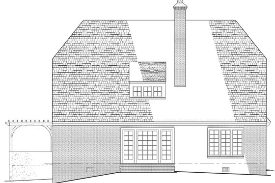 Exterior - Rear Elevation for Cottage House Plan #137-289 - 5 bed, 4 bath