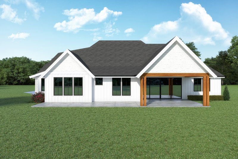 Architectural House Design - Exterior - Rear Elevation for Farmhouse House Plan #1070-176 - 3 bed, 2.5 bath