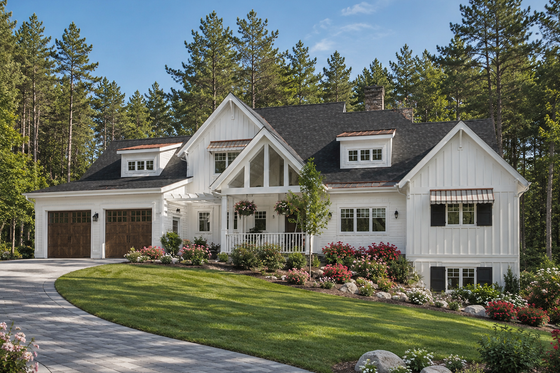 Exterior - Front Elevation for Country House Plan #928-47 - 4 bed, 2.5 bath