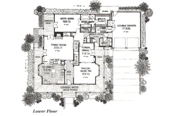Floor Plan - Main Floor for Farmhouse House Plan #310-163 - 4 bed, 3.5 bath