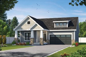 Craftsman Exterior - Front Elevation Plan #20-2470