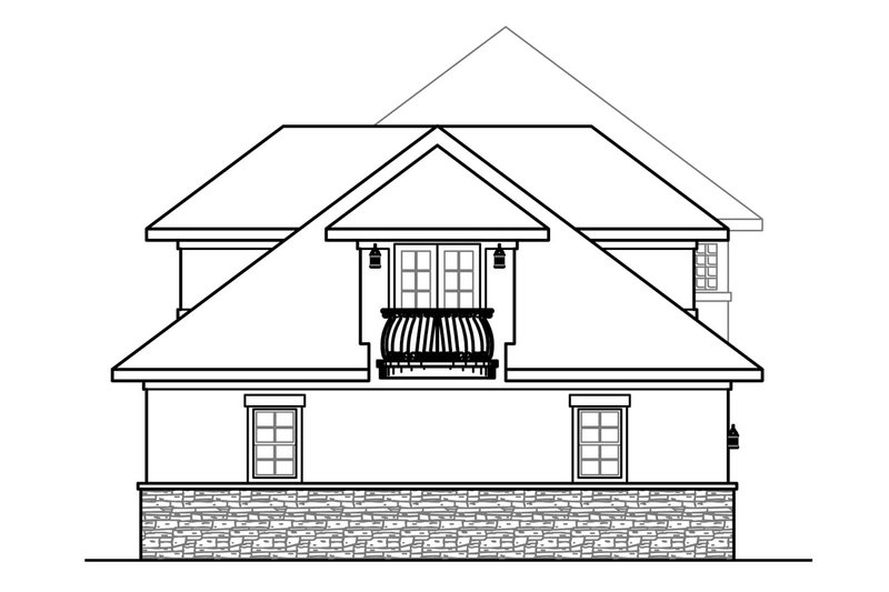 House Design - Exterior - Other Elevation 1 for European House Plan #124-603 - 4 bed, 5.5 bath
