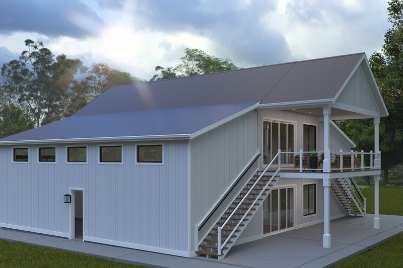 Home Plan - Exterior - Rear Elevation 2 for Barndominium House Plan #1060-395 - 2 bed, 1.5 bath