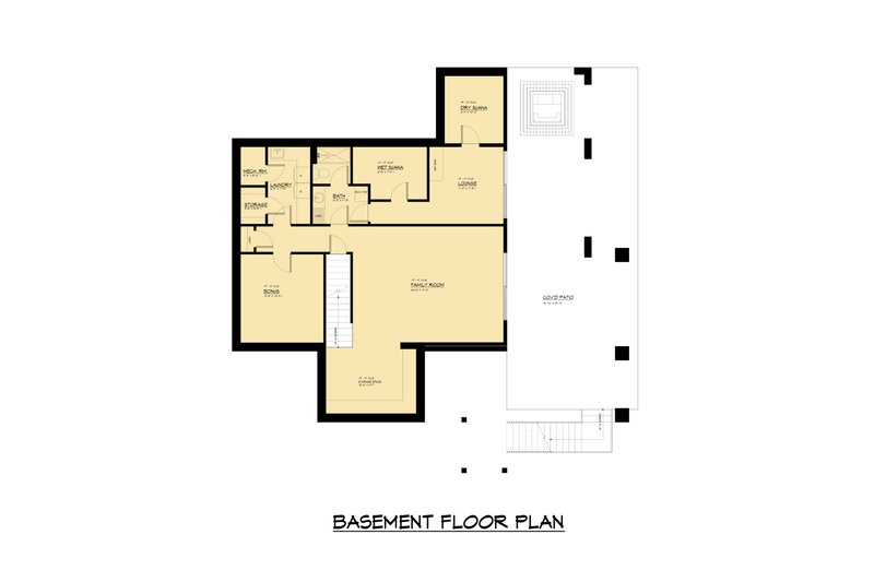 Dream House Plan - Floor Plan - Lower Floor for Cabin House Plan #1066-253 - 5 bed, 4 bath