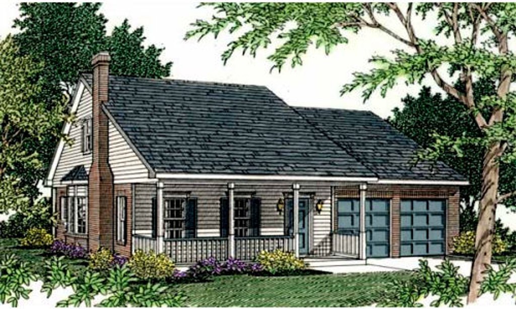 Traditional Style House Plan - 4 Beds 3 Baths 2165 Sq/Ft Plan #406-156 ...