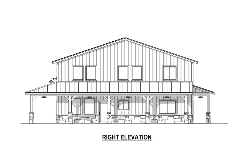Dream House Plan - Exterior - Other Elevation for Barndominium House Plan #1084-12 - 3 bed, 2.5 bath