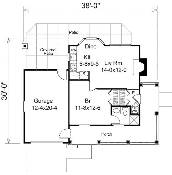 Cottage Floor Plan - Main Floor Plan #57-347