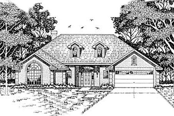 Exterior - Front Elevation for European House Plan #42-174 - 4 bed, 2 bath