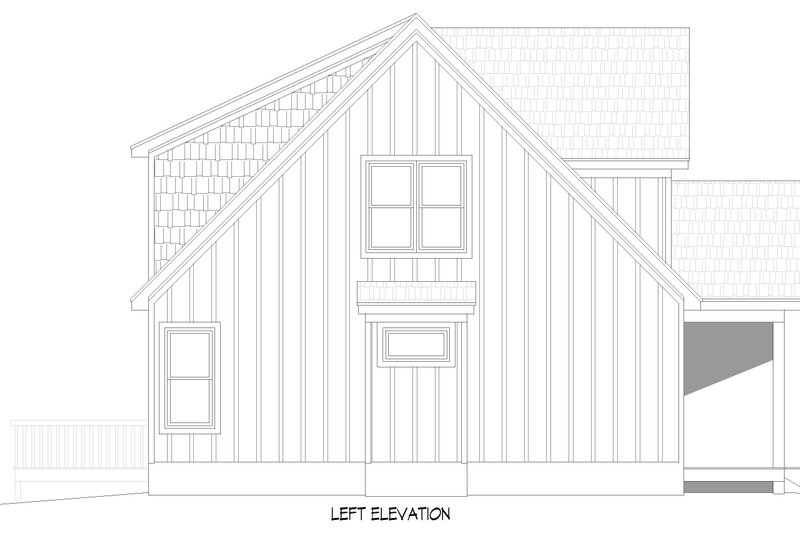 House Blueprint - Exterior - Other Elevation 1 for Cabin House Plan #932-1433 - 3 bed, 2.5 bath