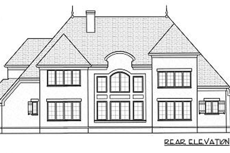 Architectural House Design - Exterior - Rear Elevation for European House Plan #413-149 - 4 bed, 3.5 bath