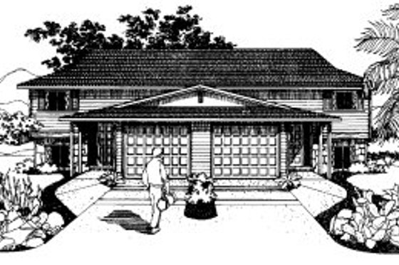 Exterior - Front Elevation for Traditional House Plan #303-182 - 3 bed, 2 bath