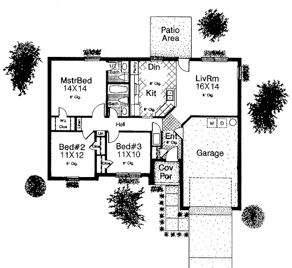 Home Plan - Traditional Floor Plan - Main Floor Plan #310-808