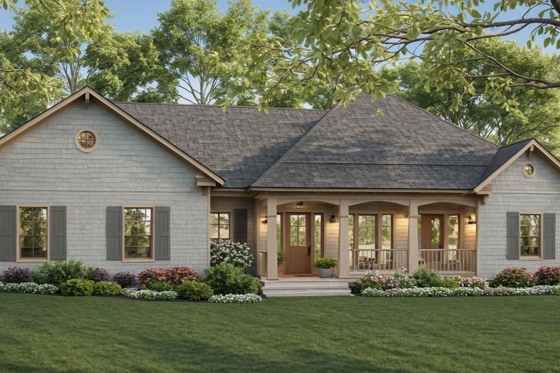 House Blueprint - Farmhouse Exterior - Front Elevation Plan #21-510
