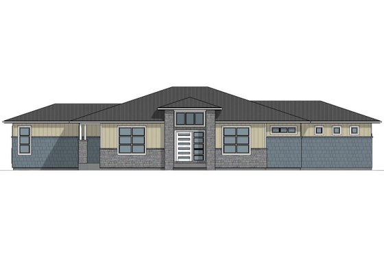 Exterior - Other Elevation 2 for Ranch House Plan #126-233 - 3 bed, 2 bath