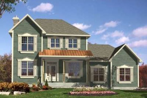 Exterior - Front Elevation for Traditional House Plan #138-108 - 3 bed, 2.5 bath