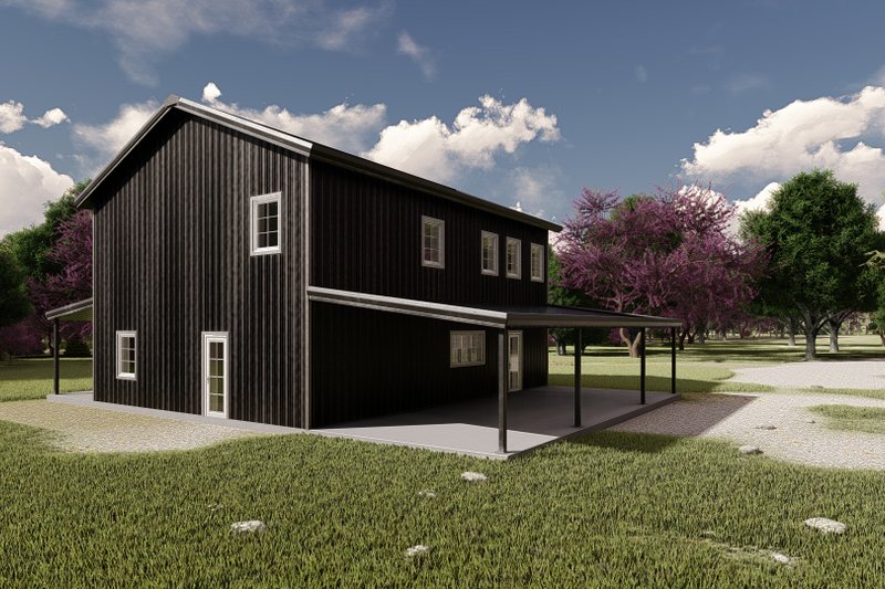 House Blueprint - Exterior - Other Elevation 3 for Barndominium House Plan #1107-48 - 4 bed, 3 bath