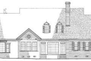 Exterior - Rear Elevation for Southern House Plan #137-231 - 5 bed, 3 bath