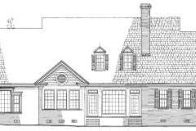 House Blueprint - Exterior - Rear Elevation for Southern House Plan #137-231 - 5 bed, 3 bath