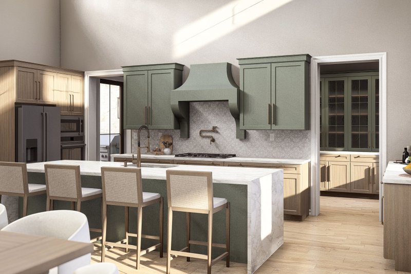 House Blueprint - Interior - Kitchen 1 for Ranch House Plan #455-485 - 3 bed, 2.5 bath
