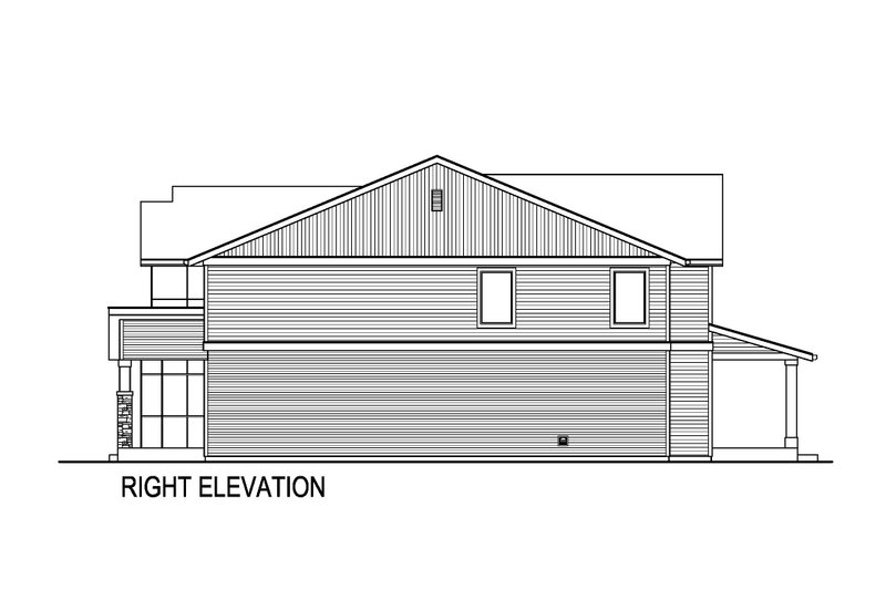 Architectural House Design - Exterior - Other Elevation 1 for Contemporary House Plan #569-79 - 4 bed, 3 bath