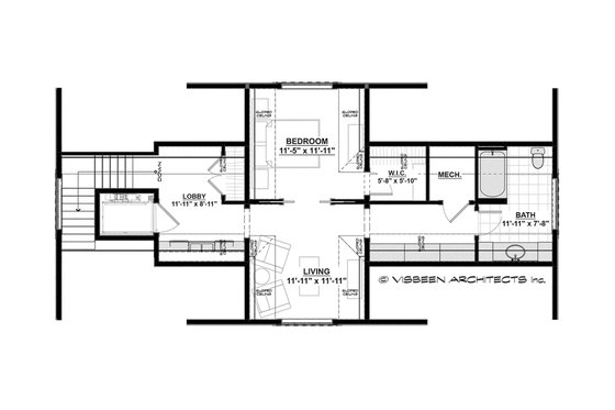 Floor Plan - Upper Floor for Country House Plan #928-1 - 4 bed, 4.5 bath