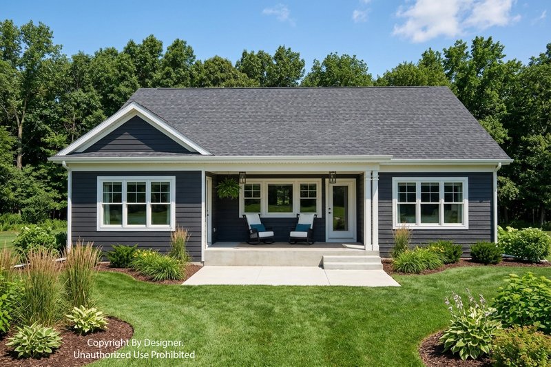 House Plan Design - Exterior - Rear Elevation 2 for Farmhouse House Plan #51-1520 - 3 bed, 2.5 bath