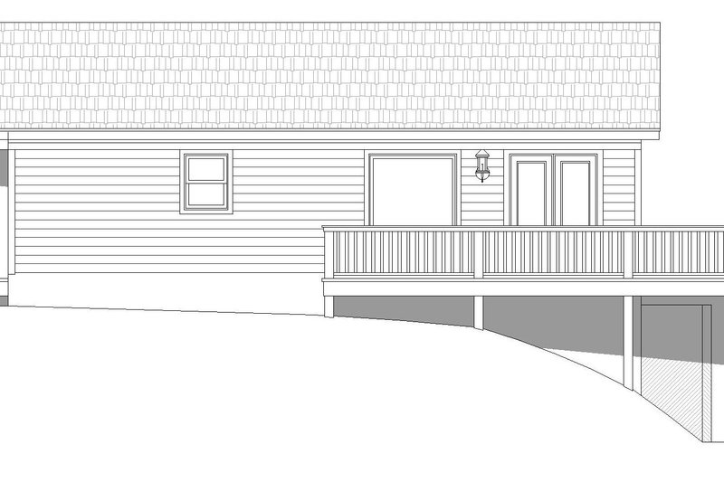 Home Plan - Exterior - Other Elevation 1 for Cabin House Plan #932-107 - 2 bed, 2 bath