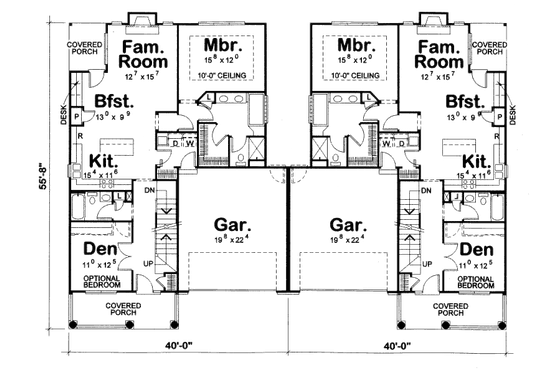 Floor Plan - Main Floor for Traditional House Plan #20-2138 - 3 bed, 3 bath