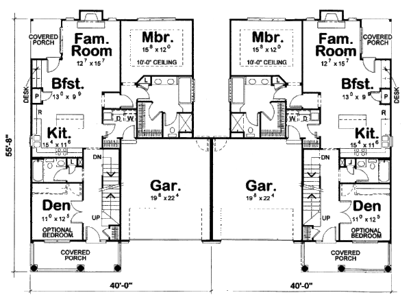 Architectural House Design - Traditional Floor Plan - Main Floor Plan #20-2138