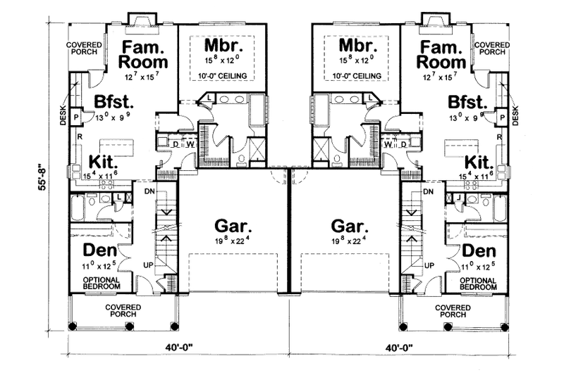 House Blueprint - Floor Plan - Main Floor for Traditional House Plan #20-2138 - 3 bed, 3 bath