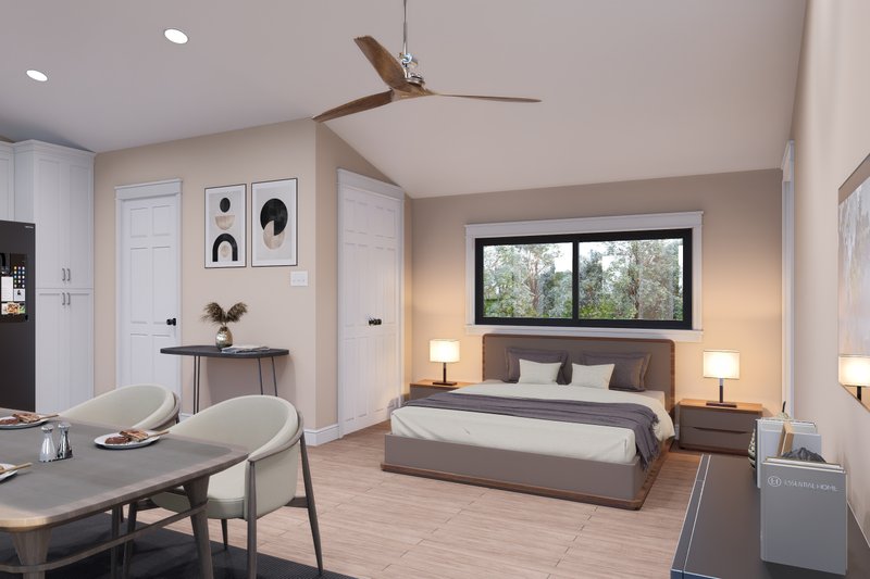 Home Plan - Interior - Bedroom for Southern House Plan #932-1309 - 1 bed, 1 bath