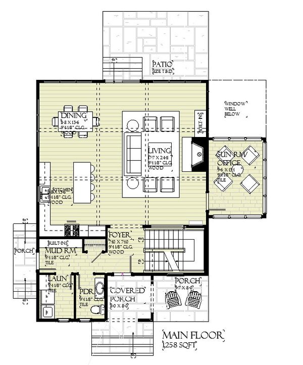 Tudor Floor Plan - Main Floor Plan #901-164