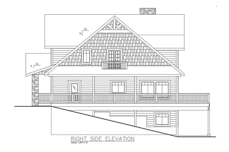 Architectural House Design - Right Side Elevation