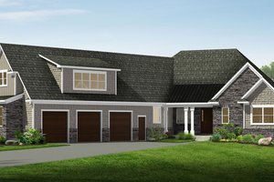 Craftsman Exterior - Front Elevation Plan #1057-17