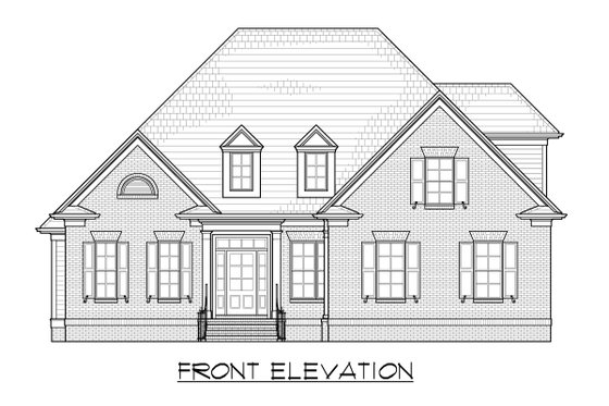 Exterior - Front Elevation 4 for Traditional House Plan #1054-40 - 4 bed, 4.5 bath