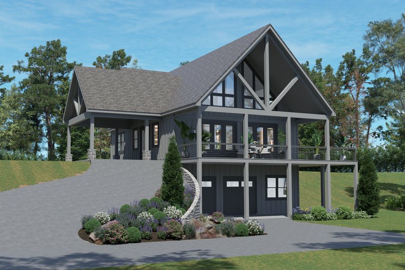 House Blueprint - Exterior - Front Elevation 4 for Country House Plan #932-1445 - 3 bed, 2.5 bath