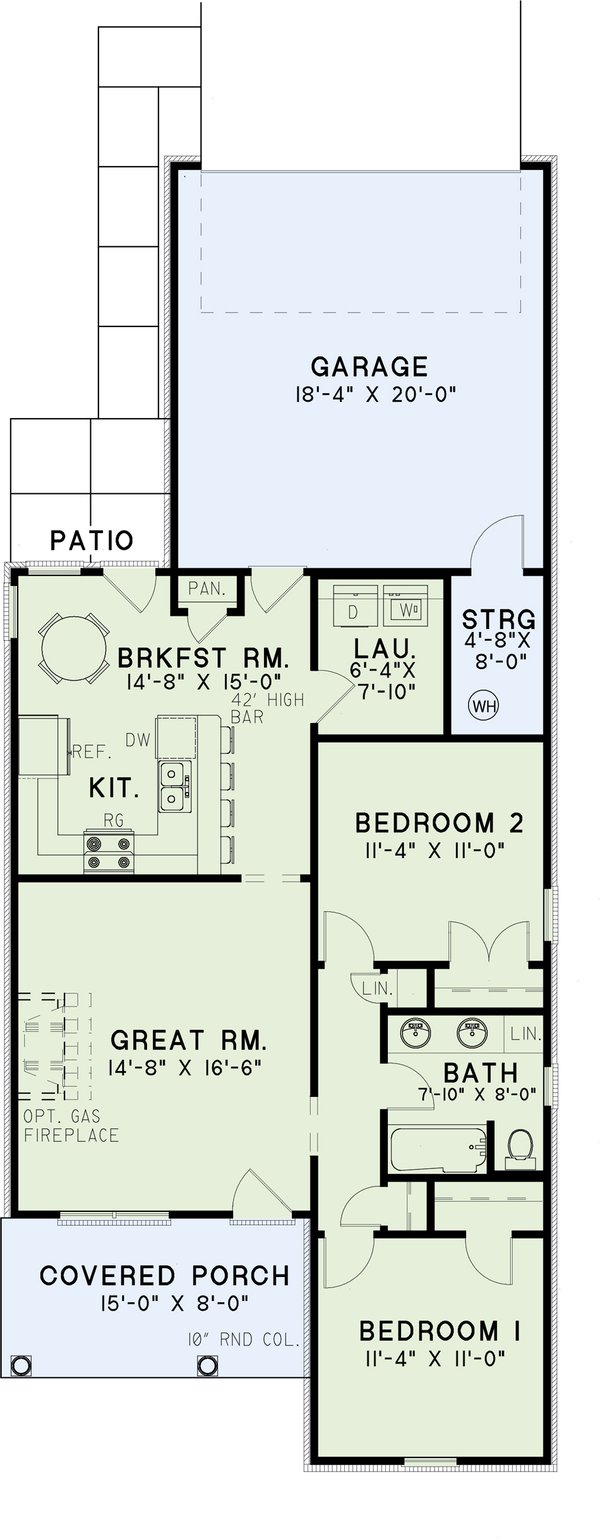 House Blueprint - Traditional Floor Plan - Main Floor Plan #17-125