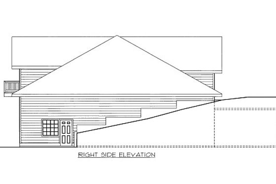 Exterior - Other Elevation for Traditional House Plan #117-667, 1 bath