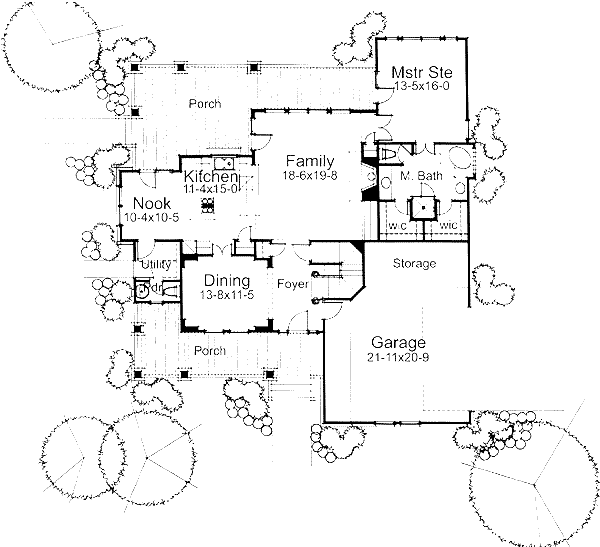 House Plan Design - Country Floor Plan - Main Floor Plan #120-142