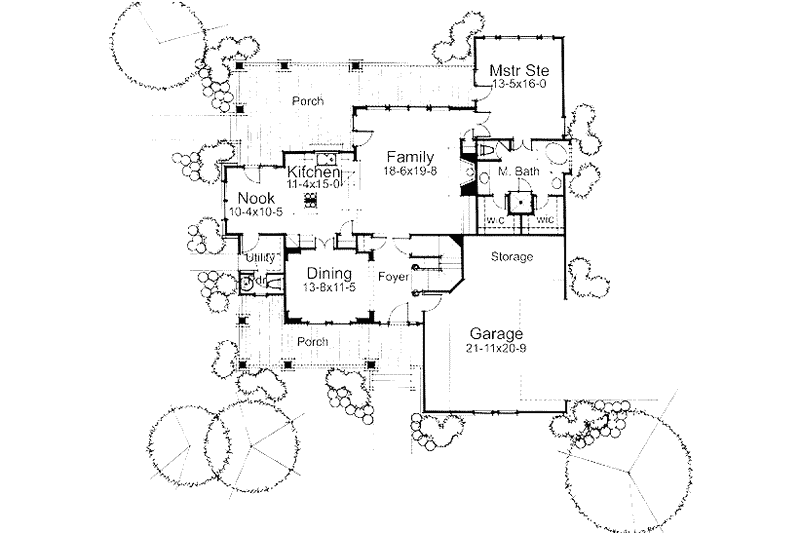 Home Plan - Floor Plan - Main Floor for Country House Plan #120-142 - 3 bed, 3 bath