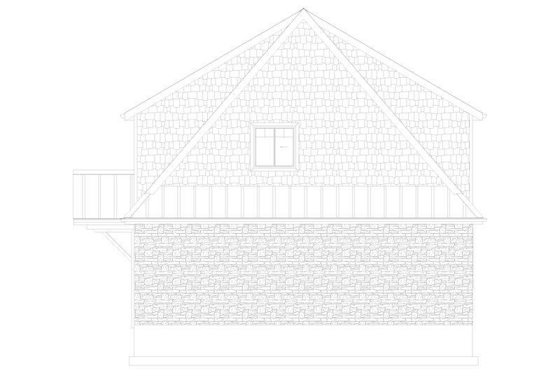 Architectural House Design - Exterior - Rear Elevation 1 for European House Plan #1060-257 - 2 bed, 1.5 bath