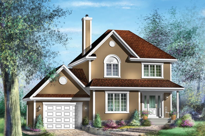Architectural House Design - Country Exterior - Front Elevation Plan #25-4554