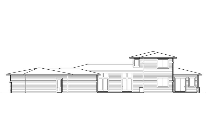 House Plan Design - Exterior - Other Elevation 2 for Contemporary House Plan #124-1303 - 3 bed, 2.5 bath